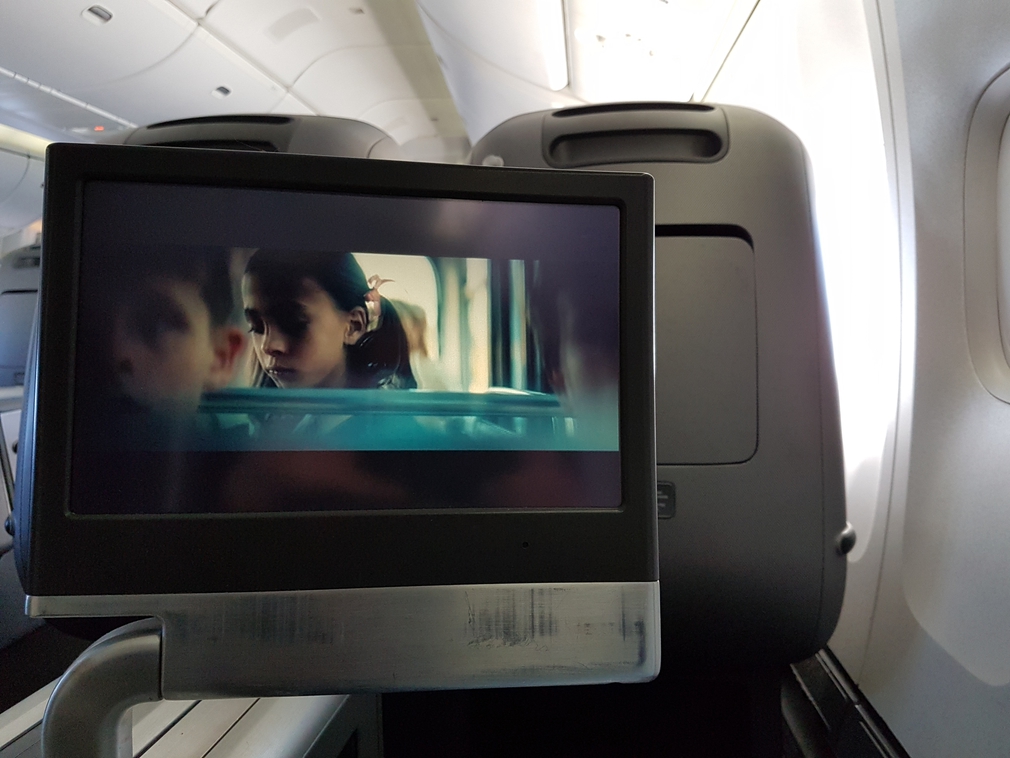 Qantas business class entertainment