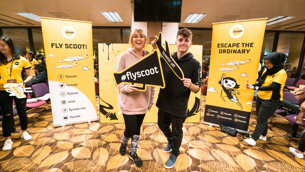 Inaugural scoot flight
