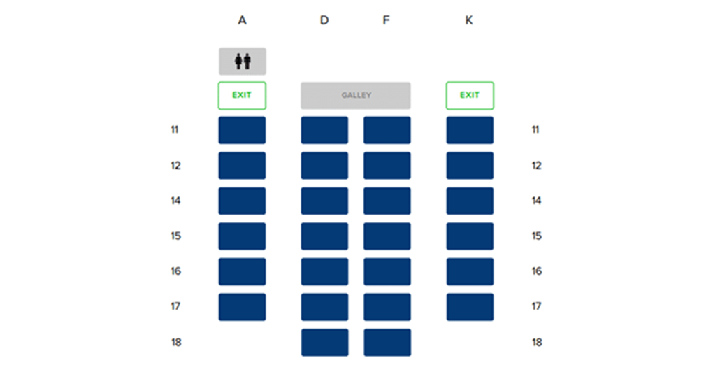 Singapore Airlines Business Class seating map