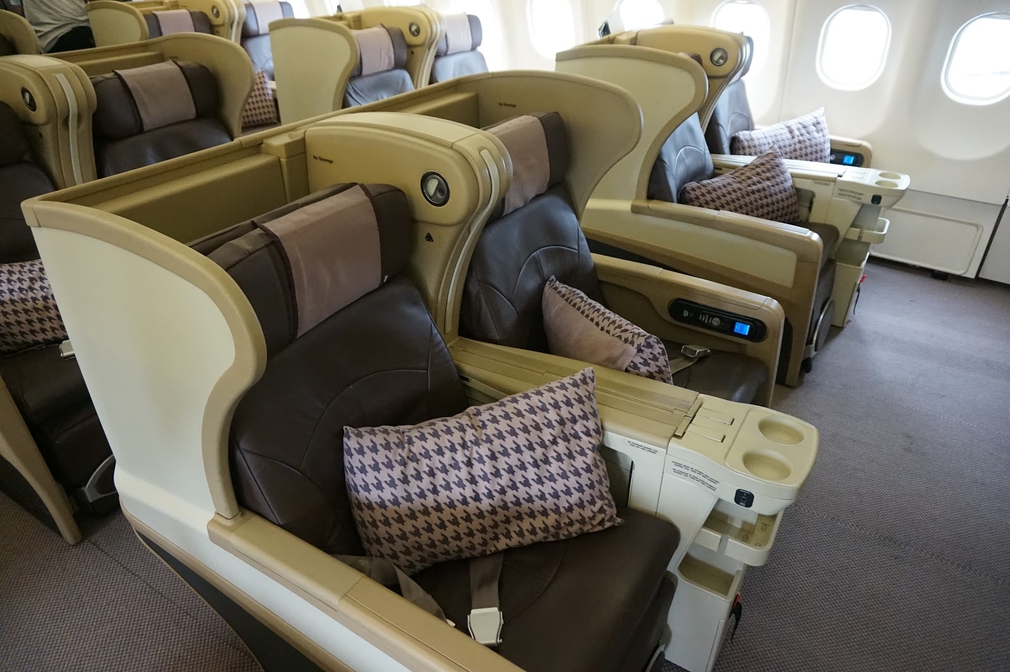Business Class 2009 seats Singapore Airlines