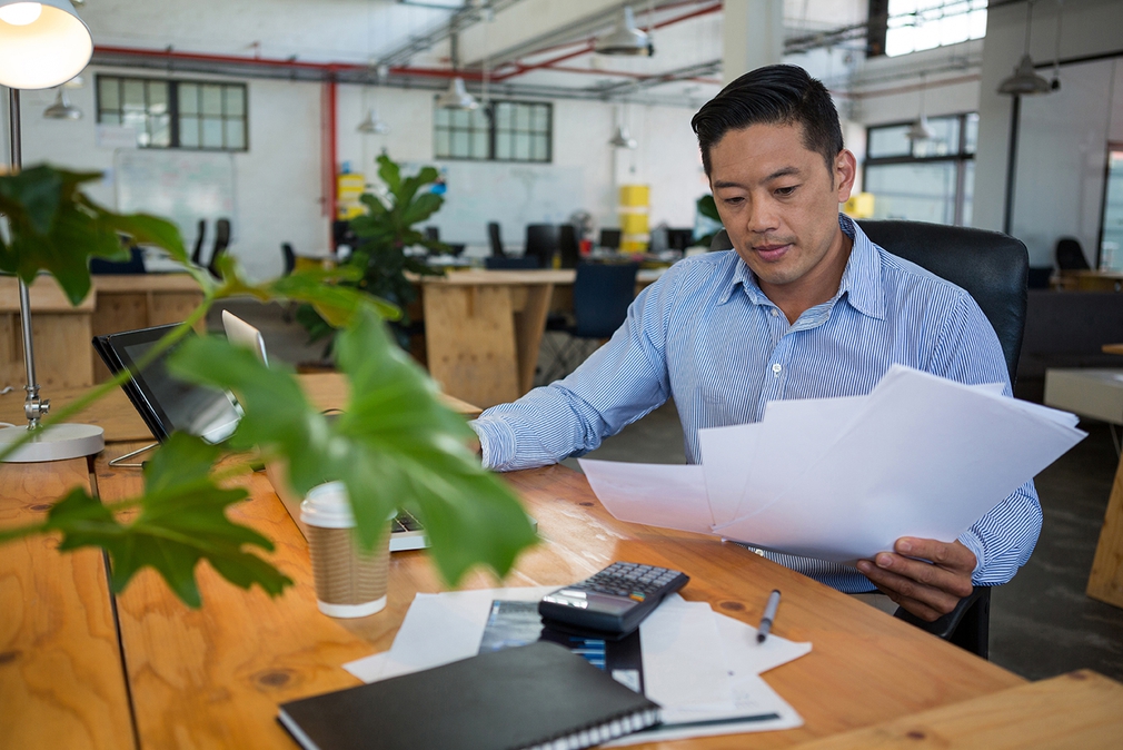 Businessman with documents
