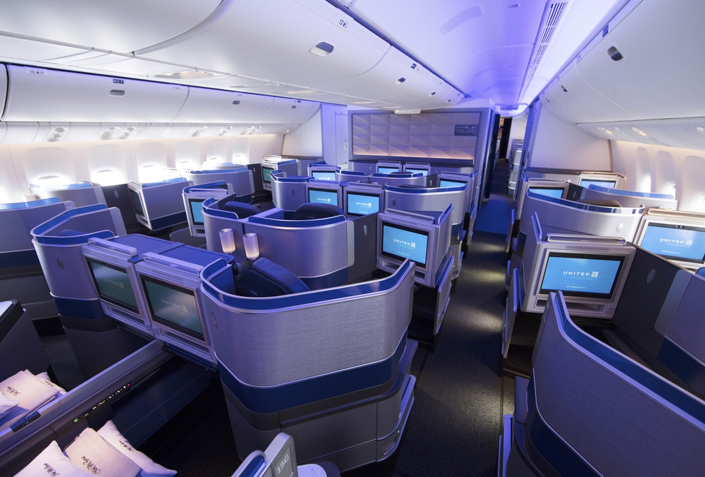 United Airlines Polaris cabin