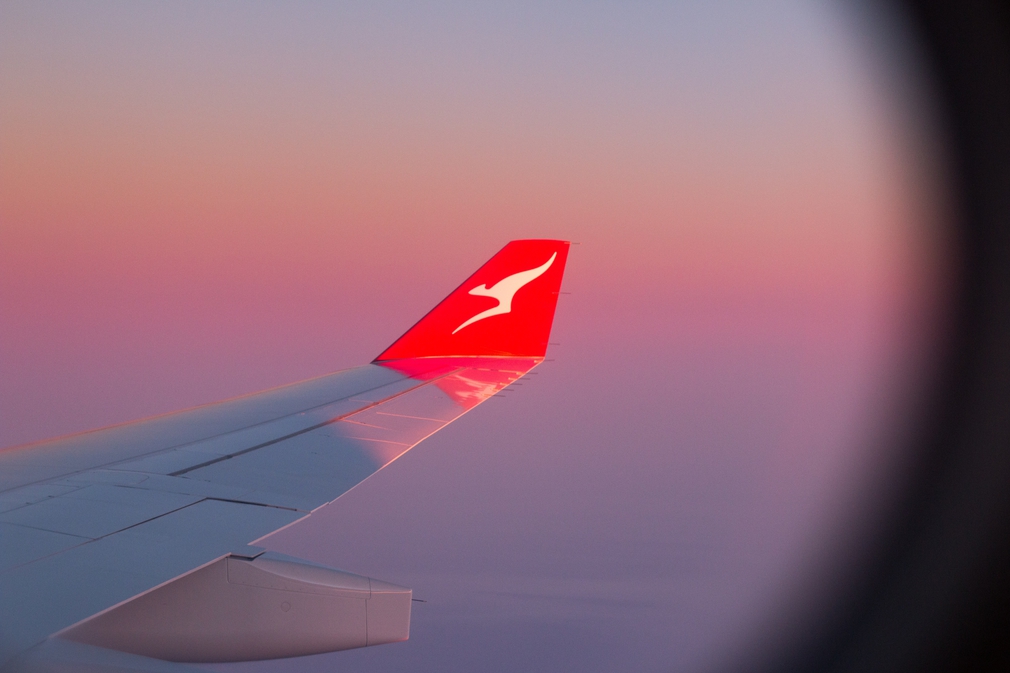 Airplane wing hero Qantas