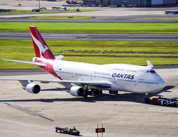 Qantas plane on tarmac