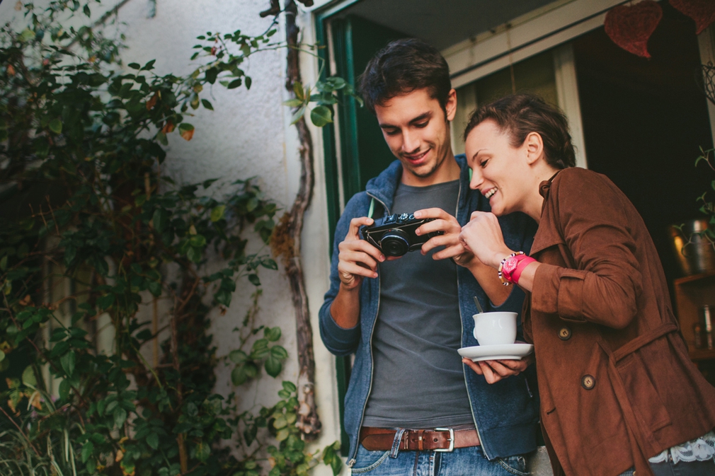 Couple with a camera