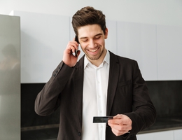 Businessman with credit card 