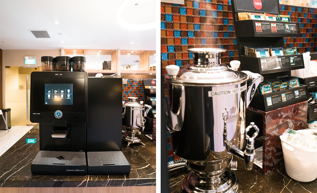 SATS lounge coffee machine
