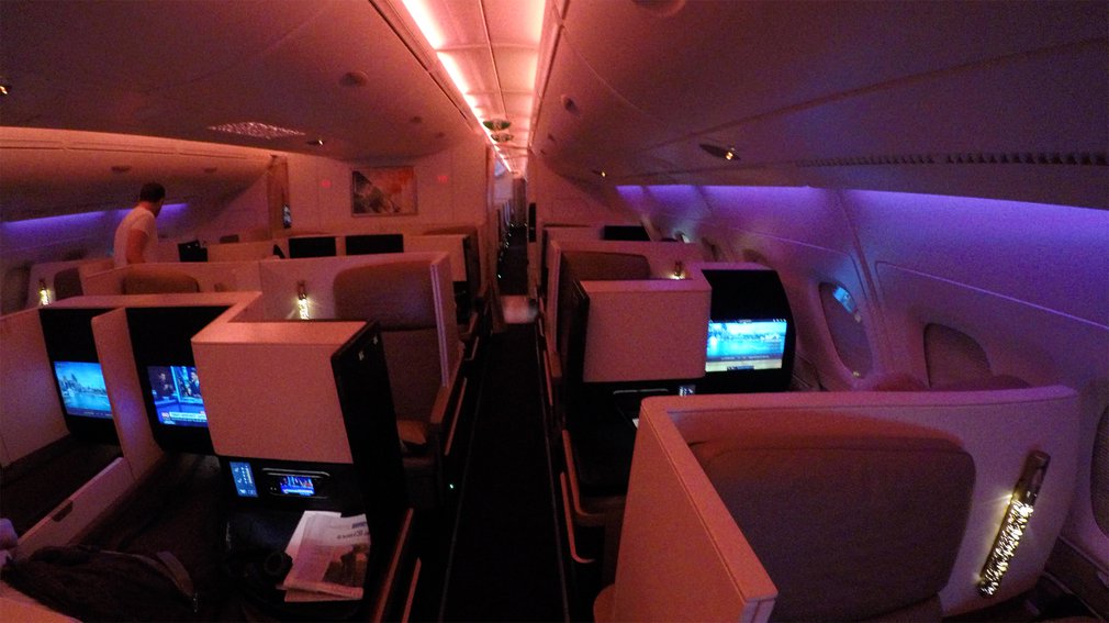 Mood lighting in the cabin