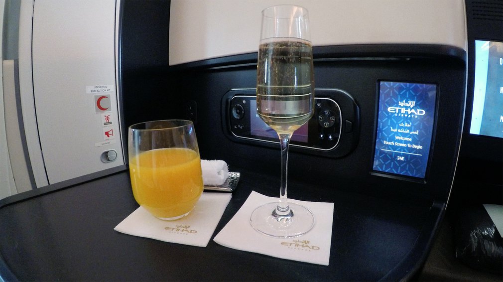 The obligatory mimosa just before take off