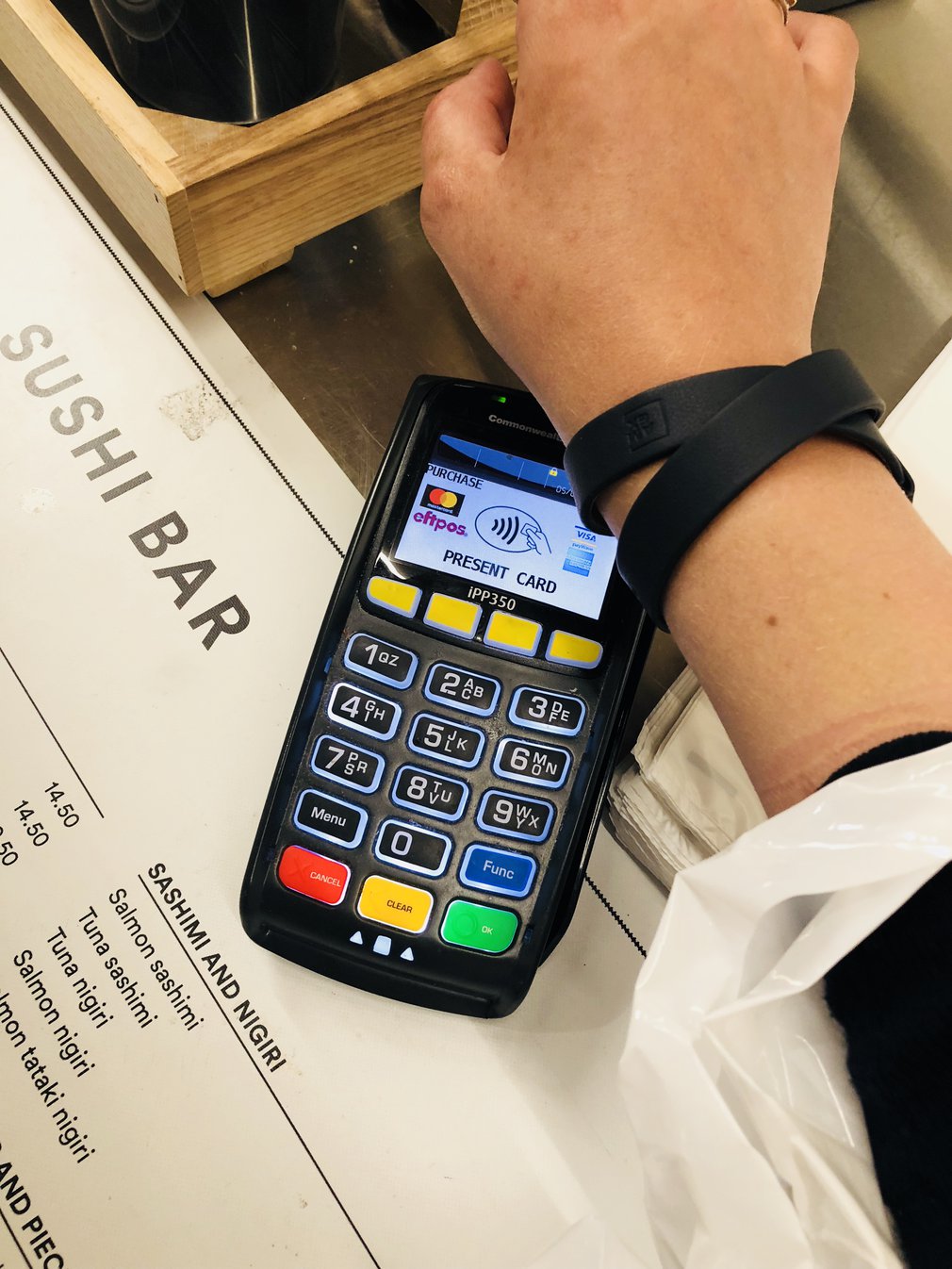 Amex payment band in use in Australia